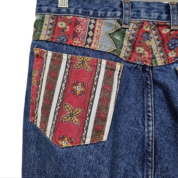 NO! Jeans Absolutely Blue vintage 80s high waist patchwork mom jeans - Picture 5 of 12